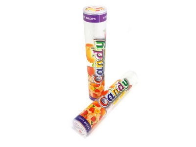 Tube bonbon plastique transparent candy HLP