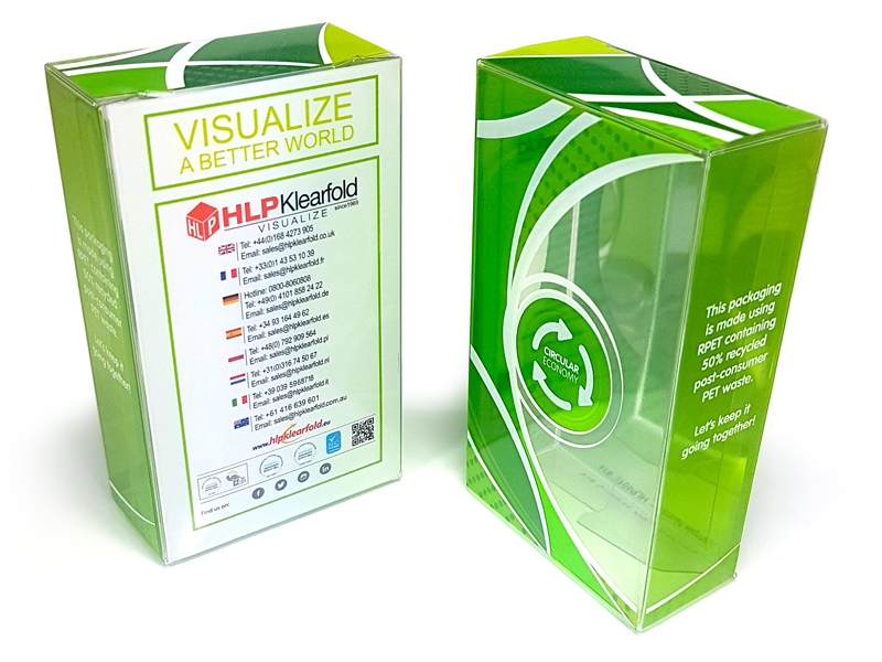 50RPET BF étui en plastique recyclable fabricant emballage HLP
